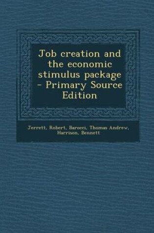 Cover of Job Creation and the Economic Stimulus Package