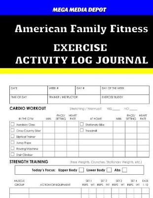 Book cover for American Family Fitness Activity Log Journal