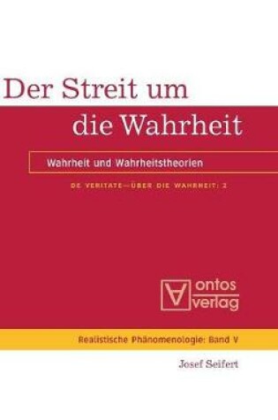 Cover of De Veritate - UEber die Wahrheit, Band 2, Der Streit um die Wahrheit