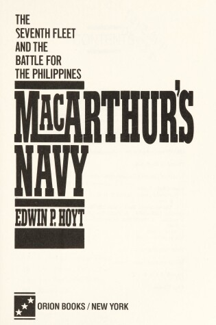 Cover of MacArthur's Navy