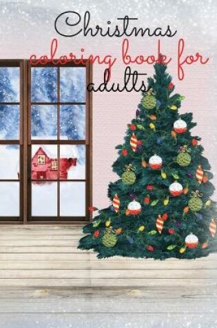 Cover of Christmas coloring book for adults