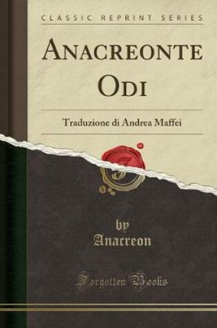 Cover of Anacreonte Odi