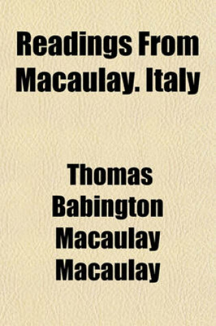 Cover of Readings from Macaulay. Italy