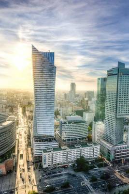 Book cover for The Beautiful Skyline of Warsaw, Poland