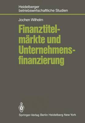 Cover of Finanztitelmärkte und Unternehmensfinanzierung