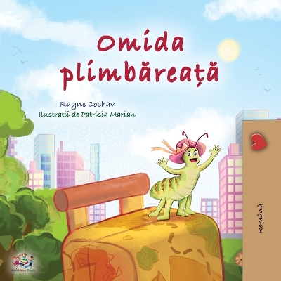 Book cover for The Traveling Caterpillar (Romanian Children's Book)
