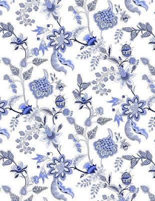 Cover of My Big Fat Journal Notebook Blue Chinoiserie Pattern On White