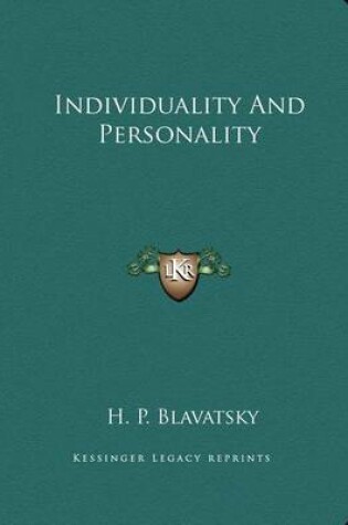 Cover of Individuality and Personality