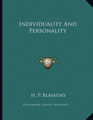 Book cover for Individuality and Personality