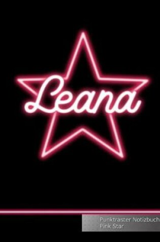 Cover of Leana Punktraster Notizbuch Pink Star