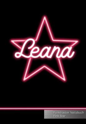 Book cover for Leana Punktraster Notizbuch Pink Star