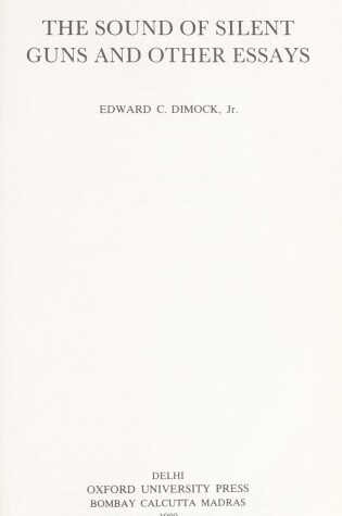 Cover of Sounds of Silent Guns and Other Essays