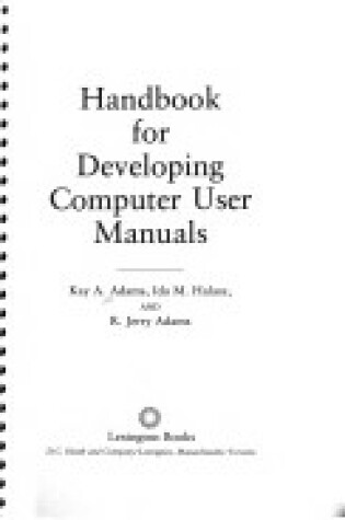 Cover of Handbook for Developing Computer User Manuals