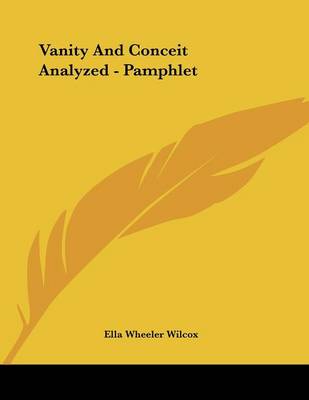 Book cover for Vanity and Conceit Analyzed - Pamphlet