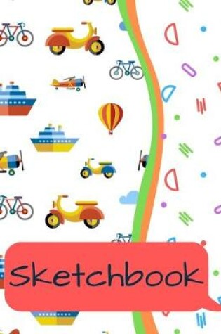 Cover of Sketchbook for Kids - Large Blank Sketch Notepad for Practice Drawing, Paint, Write, Doodle, Notes - Cute Cover for Kids 8.5 x 11 - 100 pages Book 2