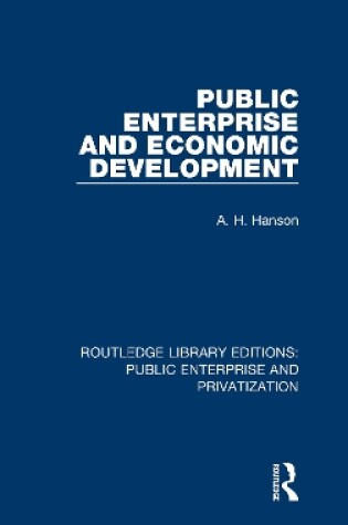 Cover of Public Enterprise and Economic Development