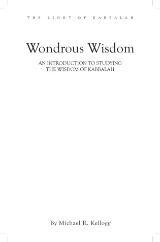 Cover of Wondrous Wisdom of Kabbalah