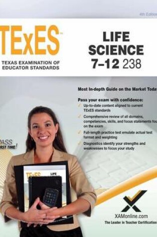 Cover of TExES Life Science 7-12 238 Teacher Certification Study Guide Test Prep