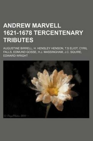 Cover of Andrew Marvell 1621-1678 Tercentenary Tributes