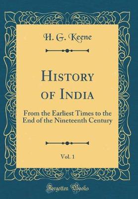 Book cover for History of India, Vol. 1