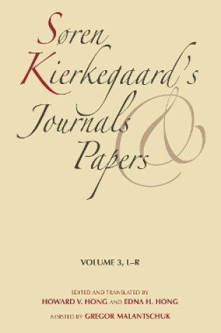 Cover of Soren Kierkegaard's Journals and Papers, Volume 3