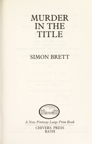 Book cover for Murder in the Title