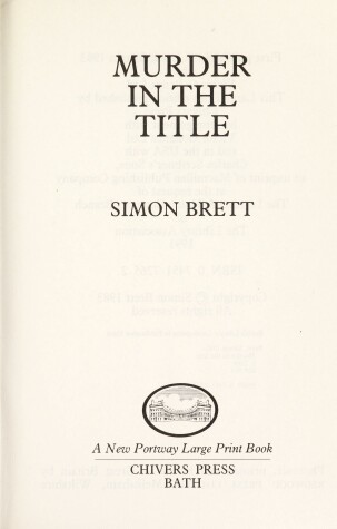 Cover of Murder in the Title