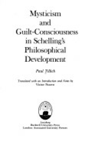 Cover of Mysticism and Guilt-Consciousness in Schelling's Philosophical Development