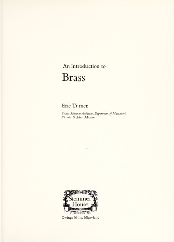 Book cover for Introduction to Brass N/R UK