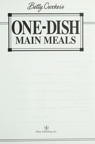 Cover of Betty Crocker's One Dish Main Meals, Franklin Roaster Edition