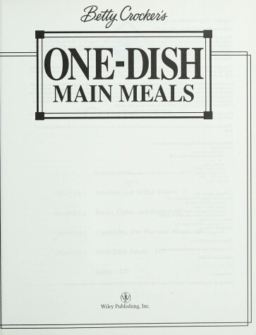 Book cover for Betty Crocker's One Dish Main Meals, Franklin Roaster Edition