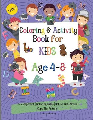 Book cover for Coloring & Activity Book for Kids 4-8