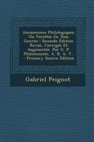 Cover of Amusemens Philologiques