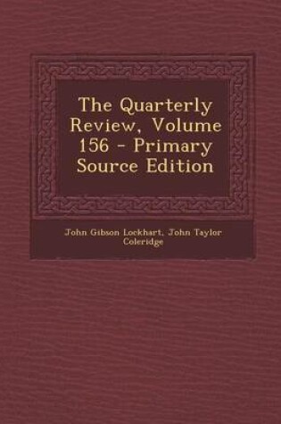 Cover of The Quarterly Review, Volume 156