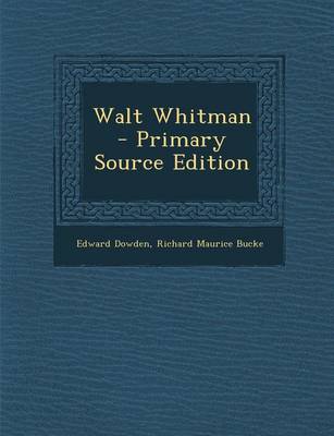 Book cover for Walt Whitman - Primary Source Edition