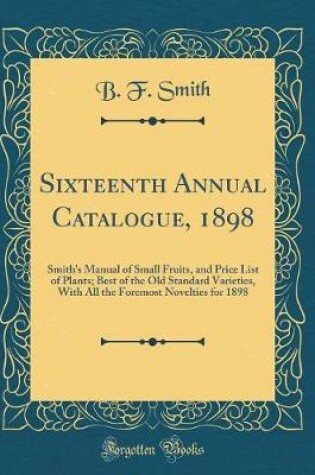 Cover of Sixteenth Annual Catalogue, 1898