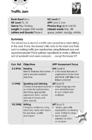 Cover of BC JD Plays Lime/3C Traffic Jam Guided Reading Card