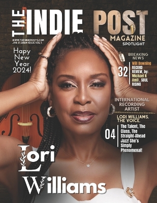 Book cover for The Indie Post Magazine Lori Williams January 1, 2024 Issue Vol 1