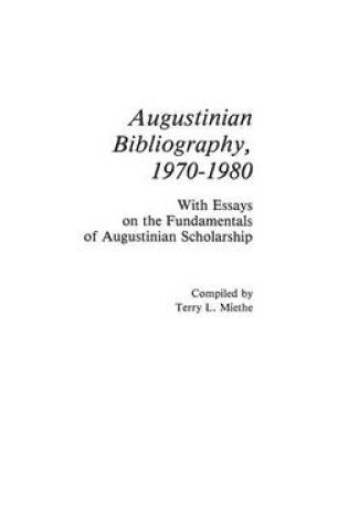 Cover of Augustinian Bibliography, 1970-1980