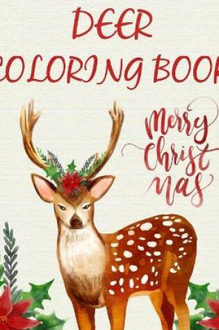 Cover of Deer Coloring Book Merry Christmas