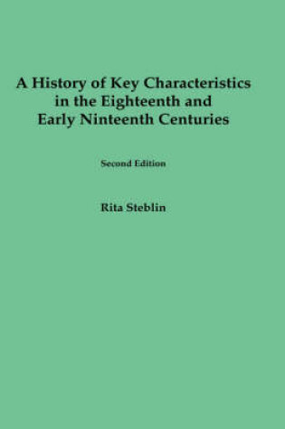 Cover of History of Key Characteristics in the           [A Eighteenth and Early Nineteenth Centuries