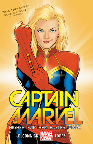 Book cover for Captain Marvel Volume 1: Higher, Further, Faster, More