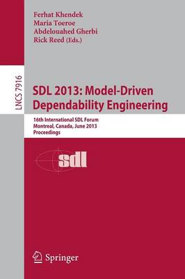 Cover of SDL 2013: Model Driven Dependability Engineering