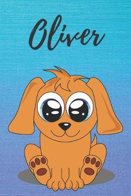 Book cover for Oliver dog coloring book / notebook / journal / diary