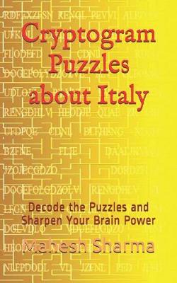 Book cover for Cryptogram Puzzles about Italy