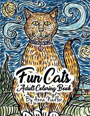 Book cover for Fun Cats Adult Coloring Book