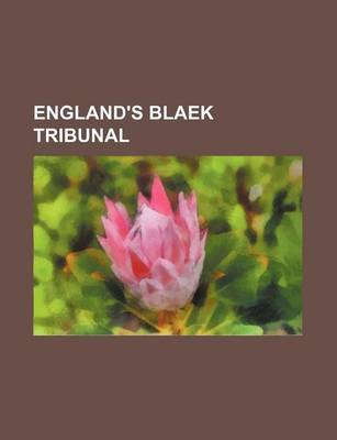 Book cover for England's Blaek Tribunal