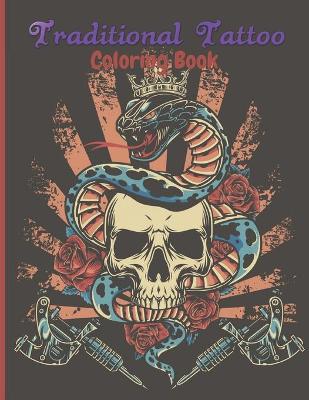 Book cover for Traditional Tattoo Coloring Book