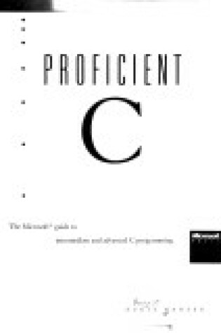 Cover of Proficient C.