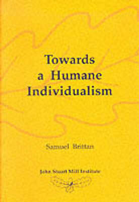 Book cover for Towards a Humane Individualism